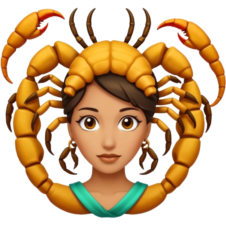 woman with a scorpion-shaped hairstyle. emoji