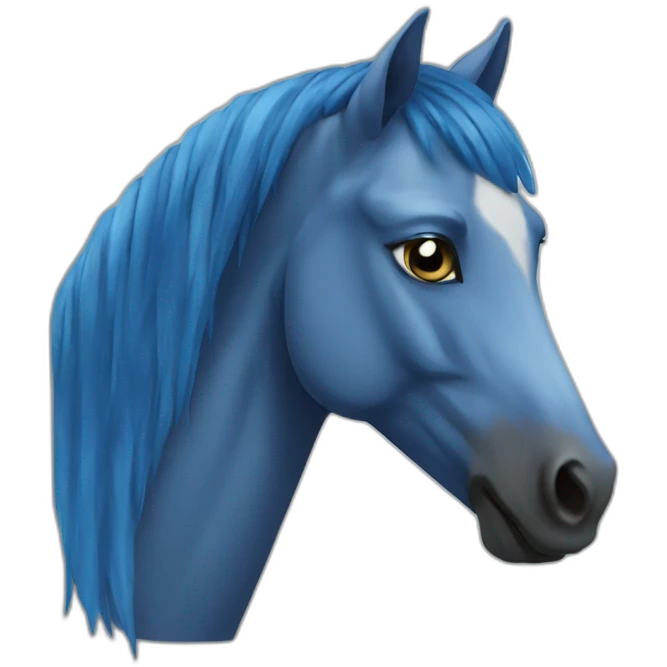 blu horse emoji