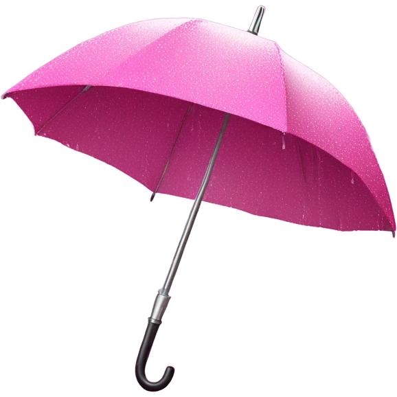 Pink sparkly umbrella in a thunderstorm emoji