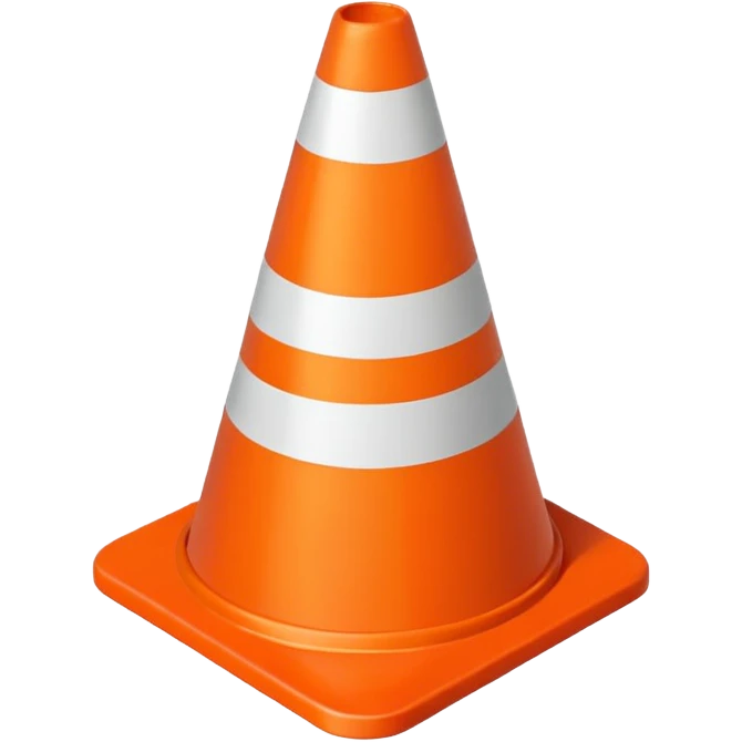 Warning Cone red emoji