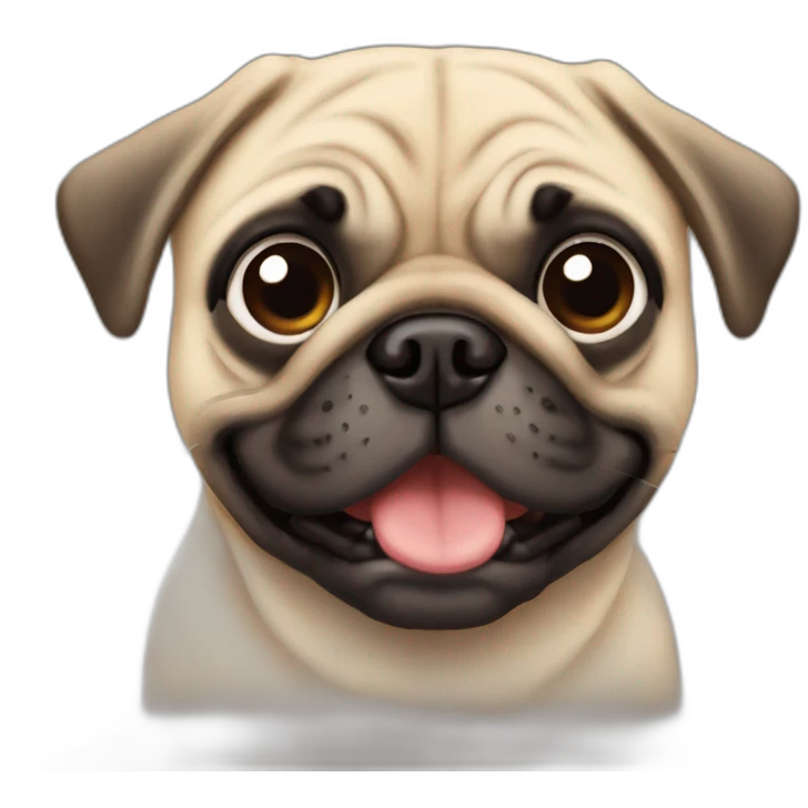 pug bebiendo emoji