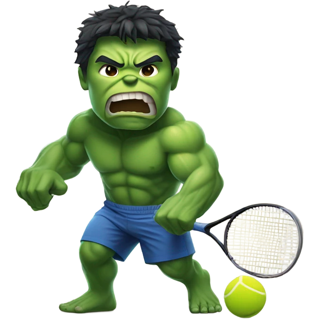 Hulk play Tennis emoji