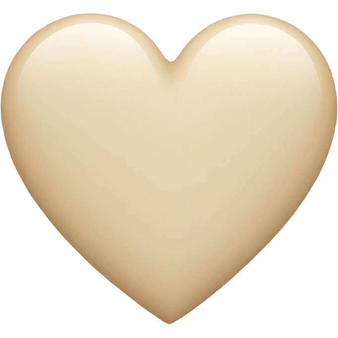 beige heart emoji
