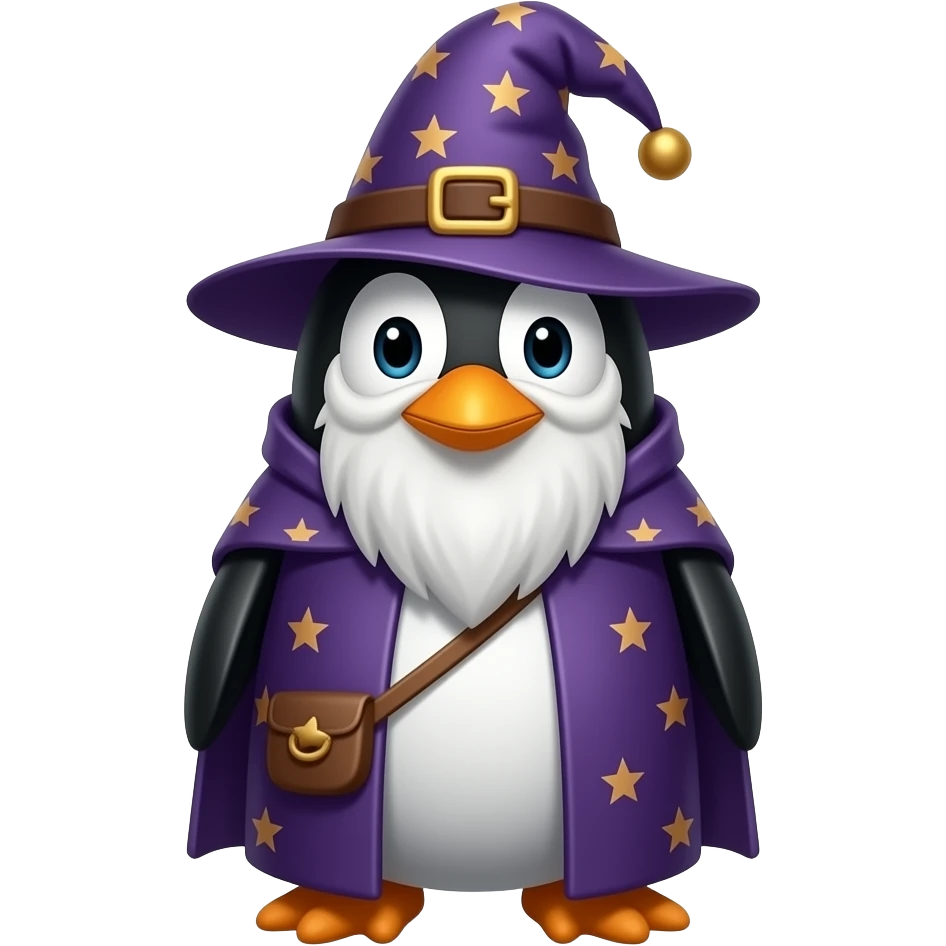 Penguin Wizard emoji