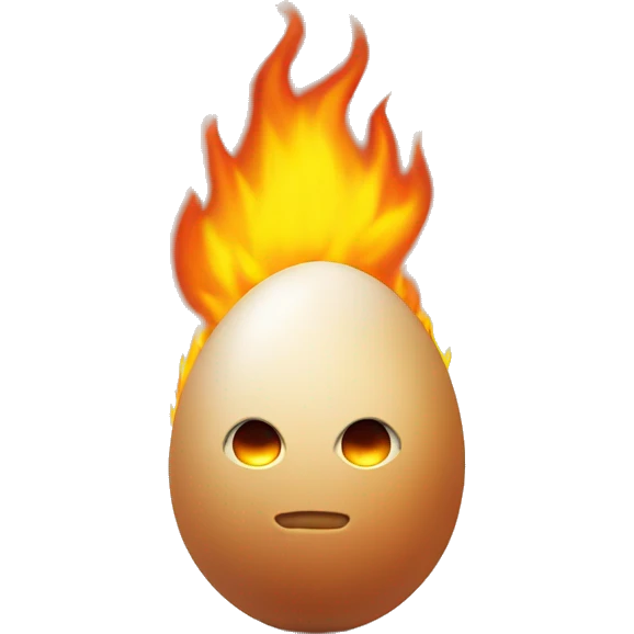 egg on fire emoji
