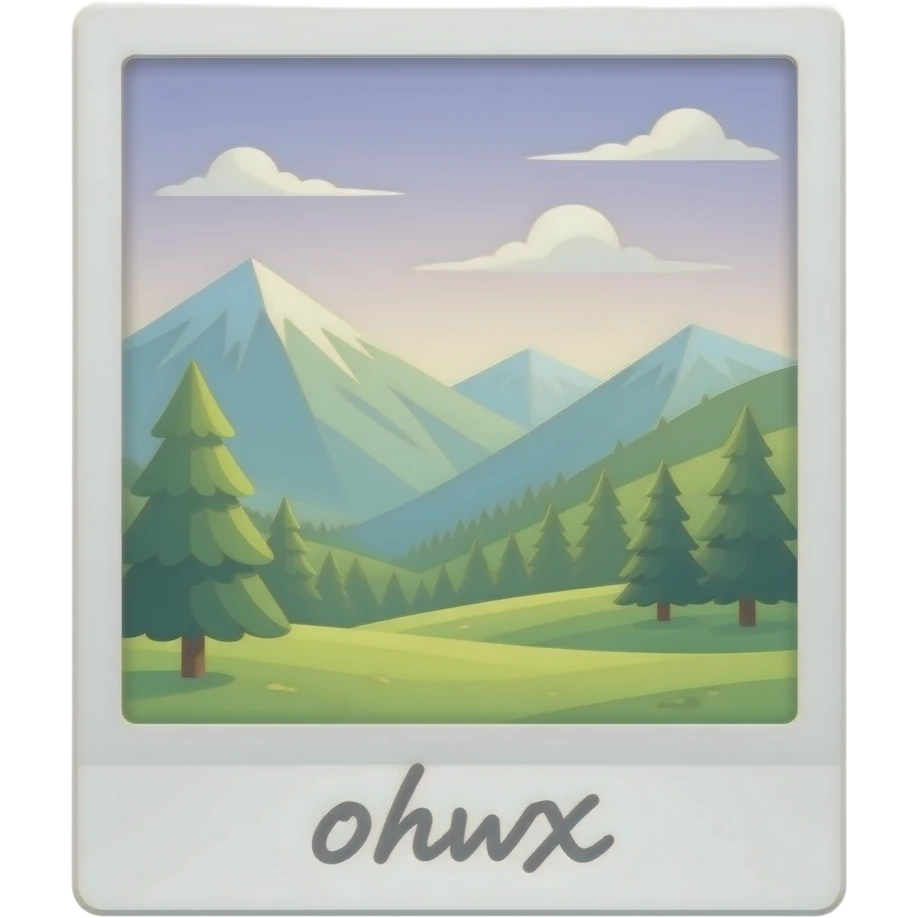 green purple  Polaroid photos strip vertical soft paster colour emoji