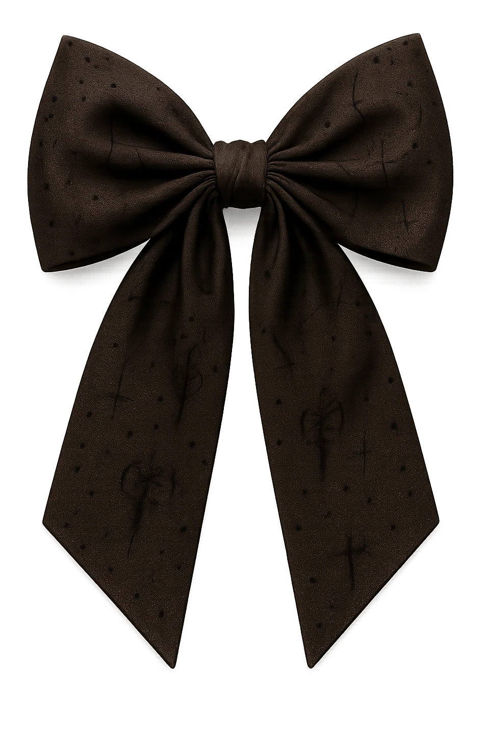 brown goth bow remove background emoji