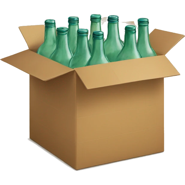 box of empty bottles emoji