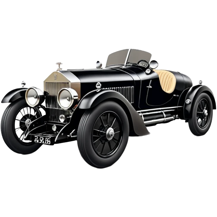  Darth Vader Fenderless extended-wheelbase 1936 luxury racing Rolls Royce lowered powerful 4 cylinder engined racing car featuring advanced rugged 4 wheel independent suspension, power steering, disc brakes, small leather covered steering wheel, side mounted exhaust  emoji