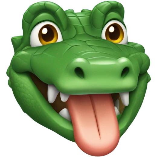 Gator with hand on his heart emoji
