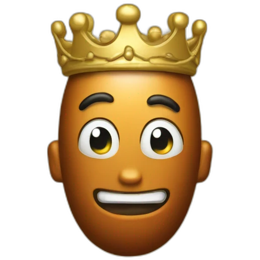 baked bean with a crown emoji