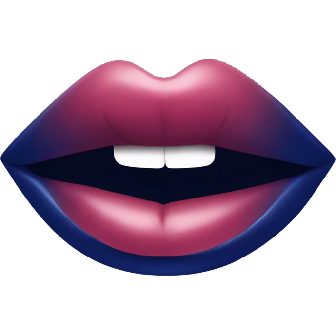 Navy blue kiss emoji
