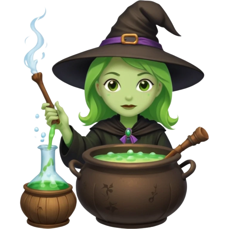 green witch cooking potion emoji