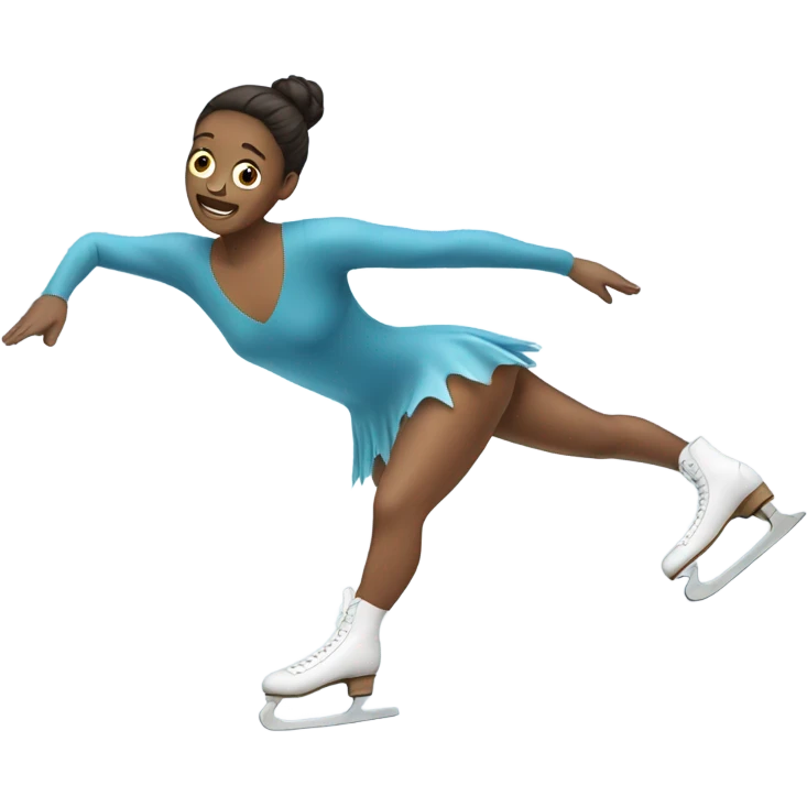 Ice skater falling emoji