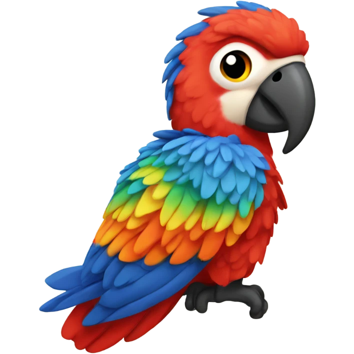 Scarlet macaw stuffed animal  emoji