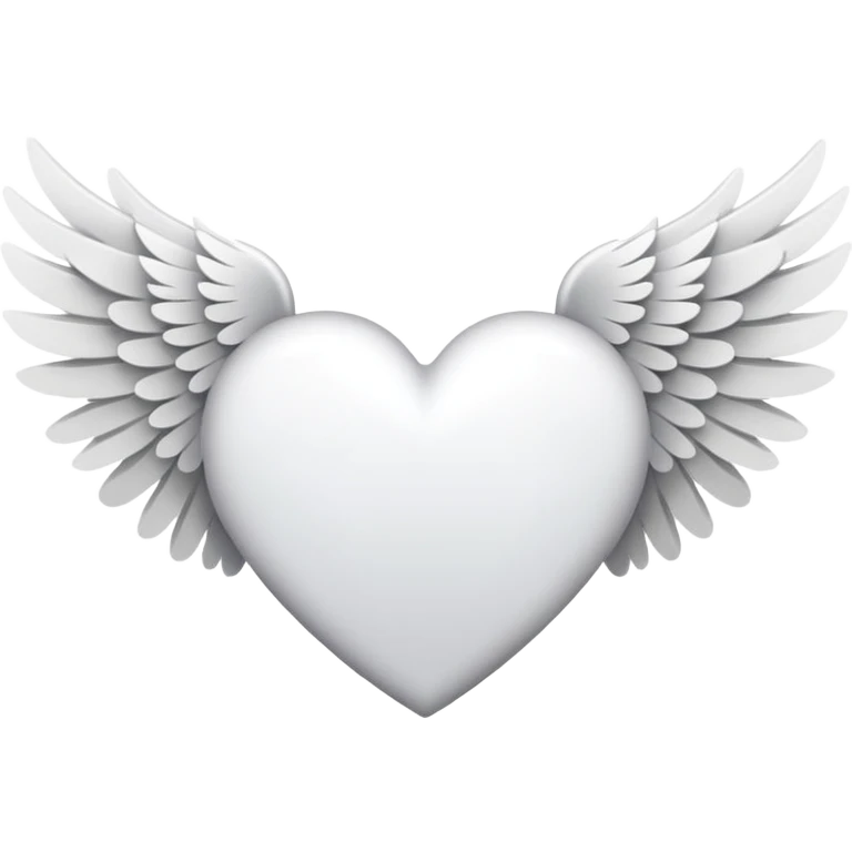 White heart with wings emoji