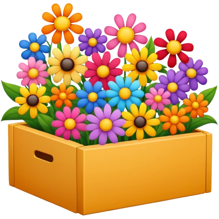 box full of flowers emoji