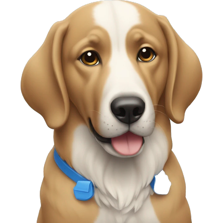 un perro con el pelaje azul emoji