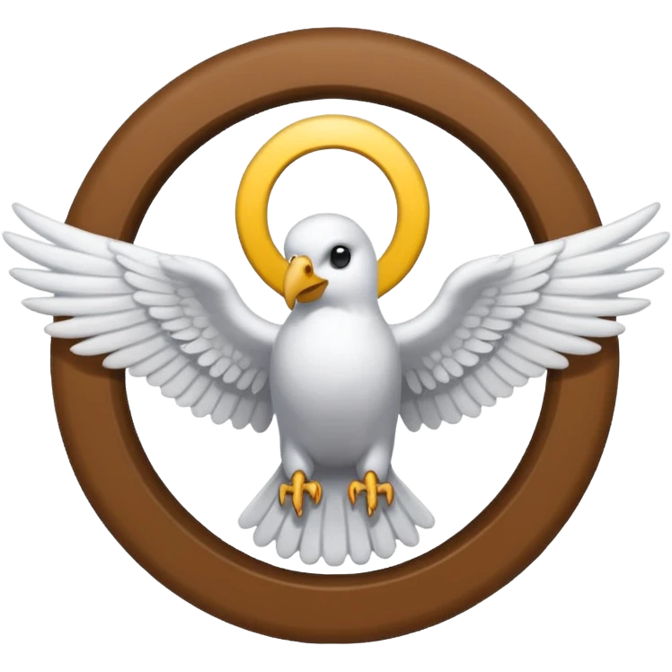 Quiero un emoji de la paz con una paloma blanca y un círculo emoji