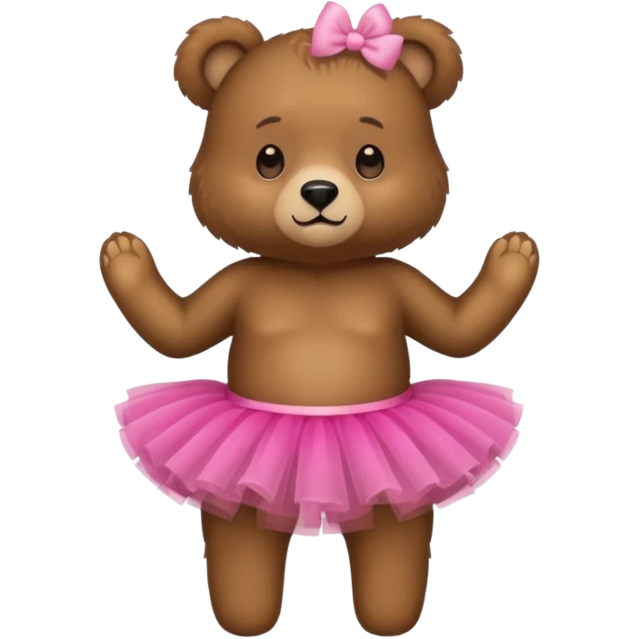 bear wearing a tutu emoji
