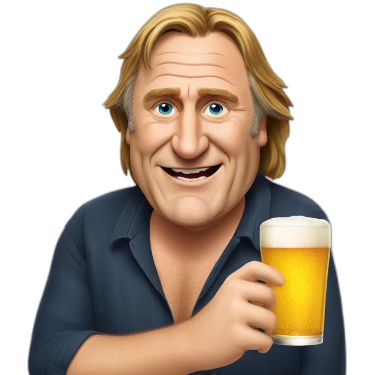 Gérard depardieu drink beer emoji