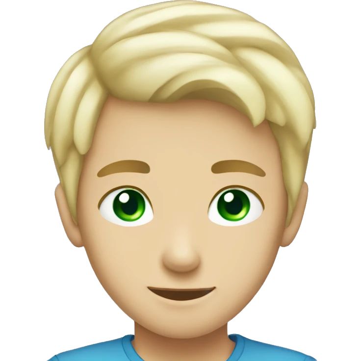 Blonde boy blue eyes  hugging brunette with green  eyes emoji