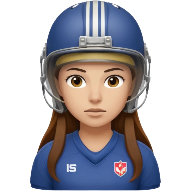 Long Haired Football Players, Female player emoji