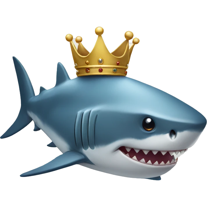 Shark with crown emoji