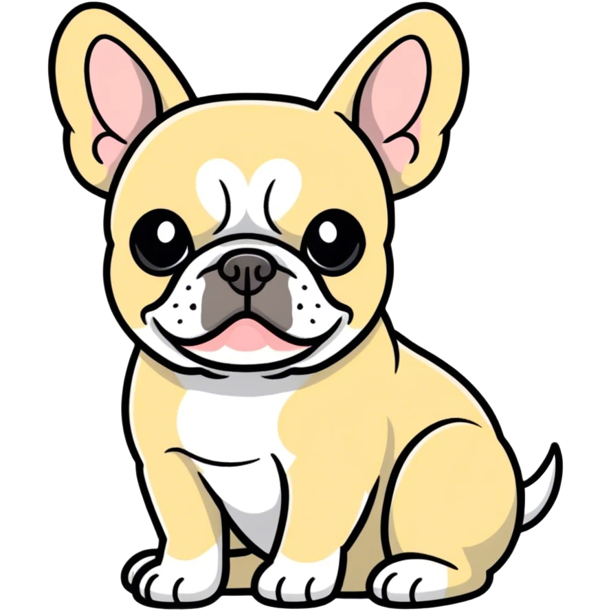 French bulldog farting emoji