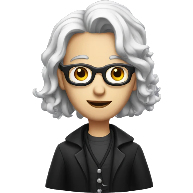 Goth scientist with glasses emoji