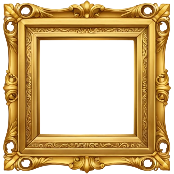 Gold square vintage frame  emoji