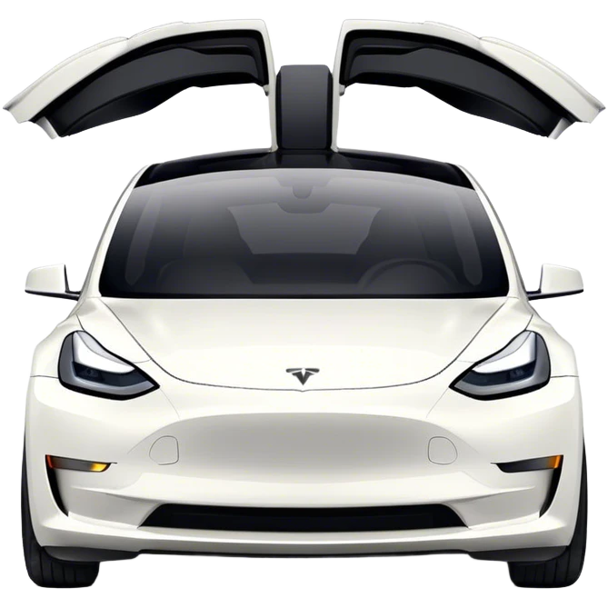 Tesla Model 3 - Tesla (Model Year: 2021) (Iconic colour: White) emoji