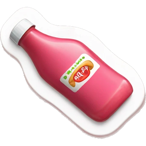 pink ketchup with a tag that says ´KENCHUP' emoji