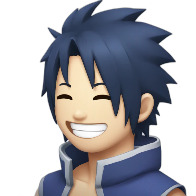 Sasuke laughing emoji