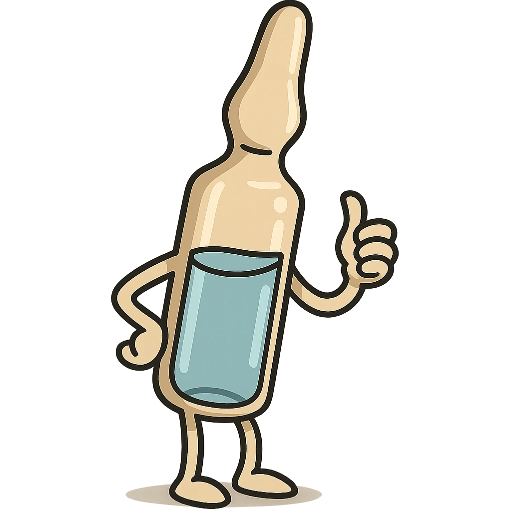 cartoon style ampoule, no face emoji