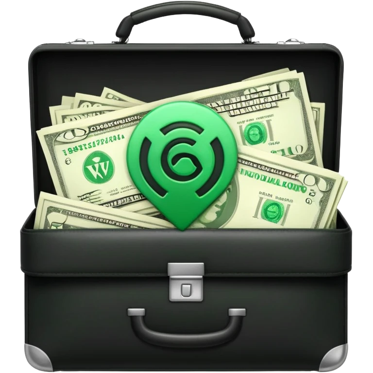 open wifi money filled briefcase emoji