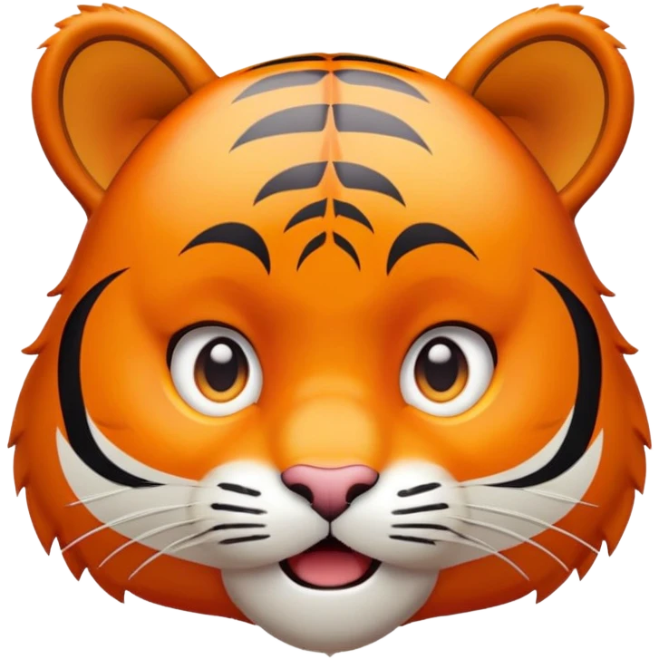 surprised shocked tiger face with wide eyes for Twitch emote emoji