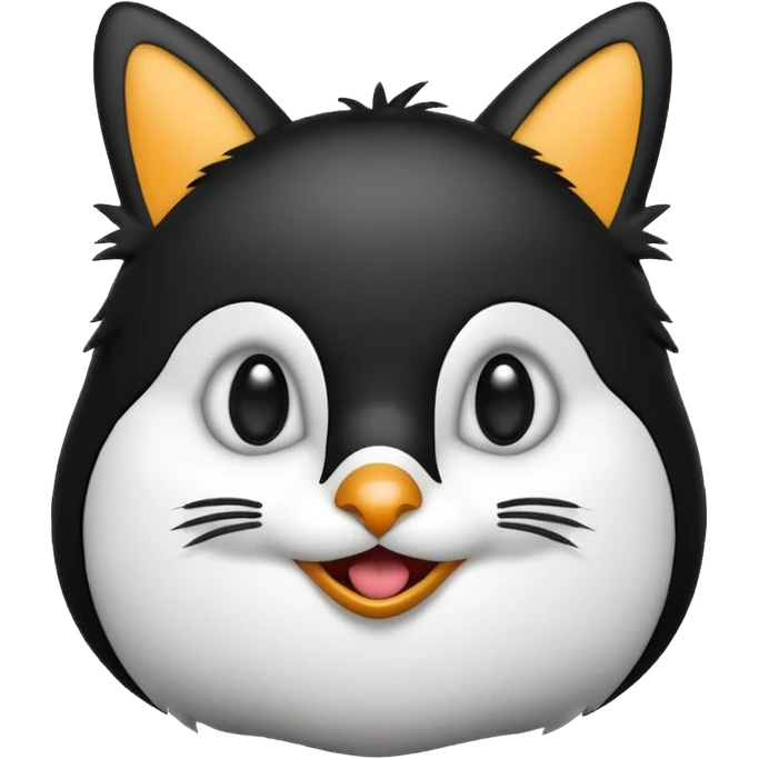 Penguin with cat ears emoji