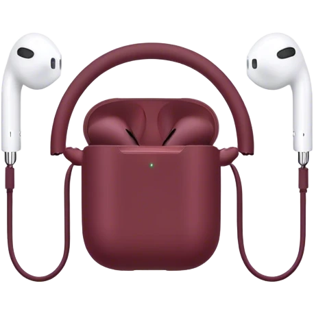 dark burgundy AirPods max emoji
