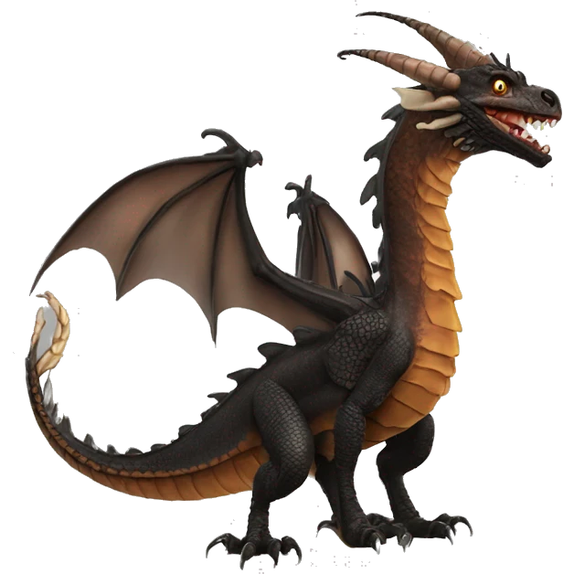 The Hungarian Horntail: A particularly dangerous species of dragon known for its aggression and formidable fire-breathing abilities. emoji