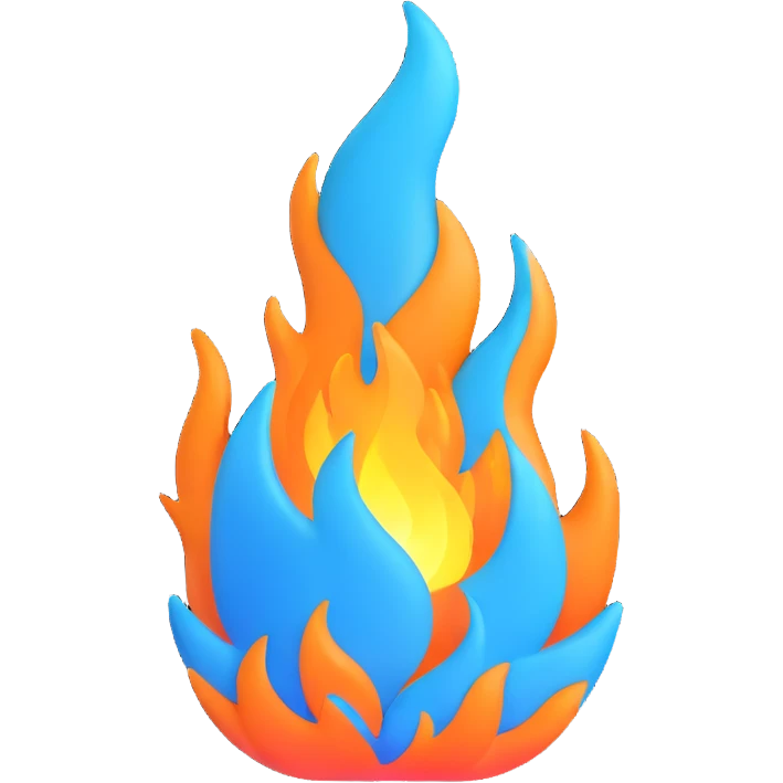 Blue fire emoji emoji