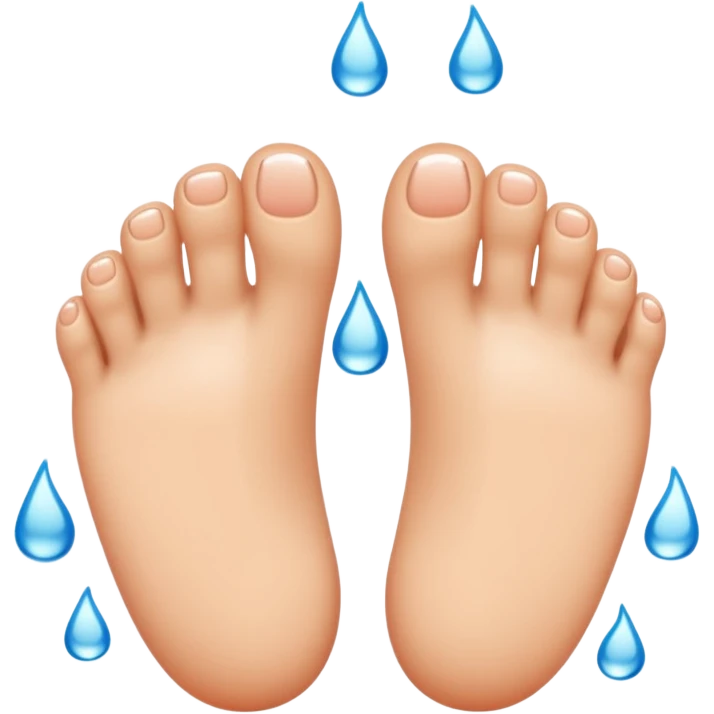 Toes with face and tears emoji
