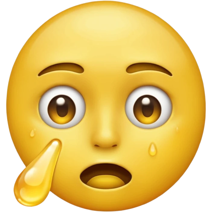Face Exhaling emoji  with sweat emoji