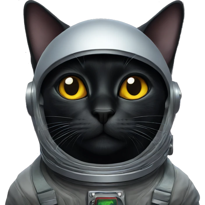 black cat in space emoji