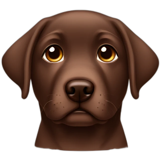 cute sad puppie chocolate labrador emoji