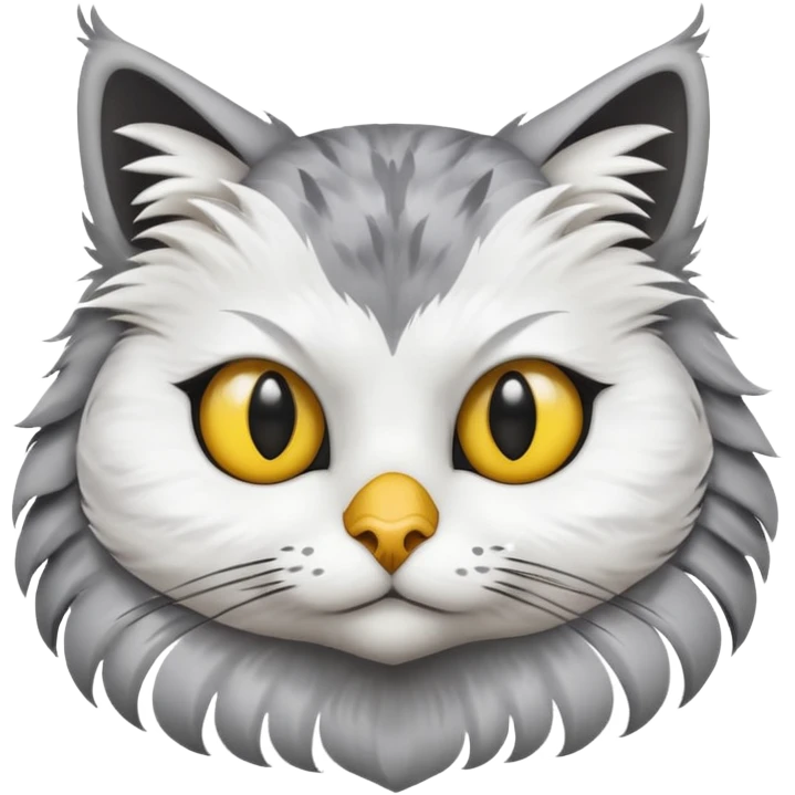 cat face on bird fullsize emoji