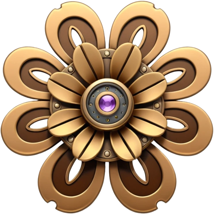 a steampunk-styled flower emoji