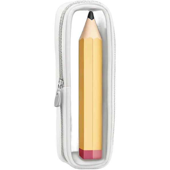 white pencil case  emoji