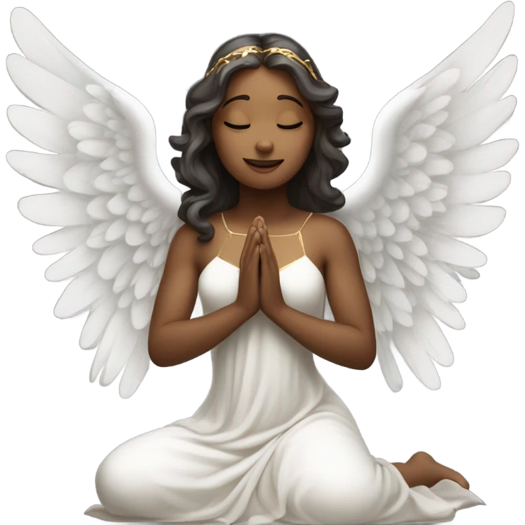 a angel in a gown praying  emoji