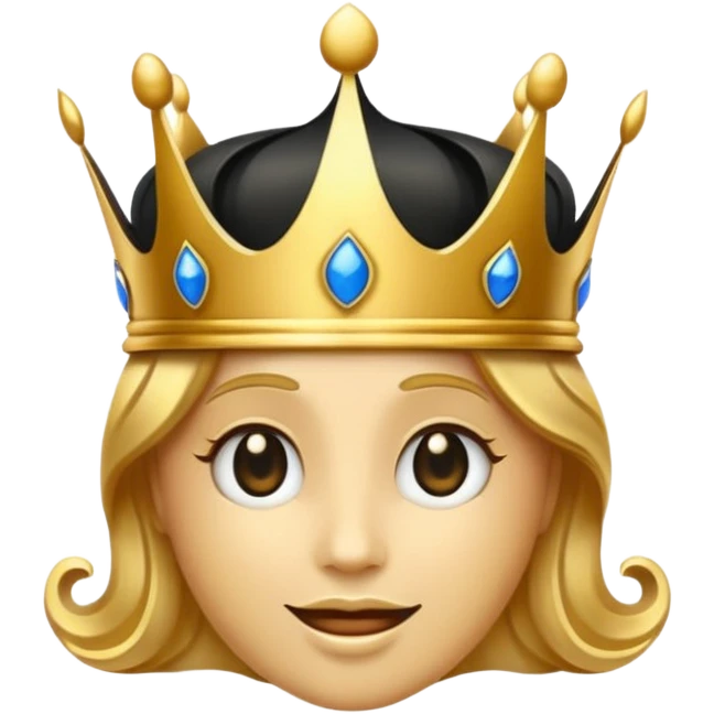 luxury black and gold emoji with royal crown, ornate golden swirls, premium VIP style, elegant and glossy, dark background, glowing edges, rich and exclusive look, suitable for Telegram emoji pack emoji